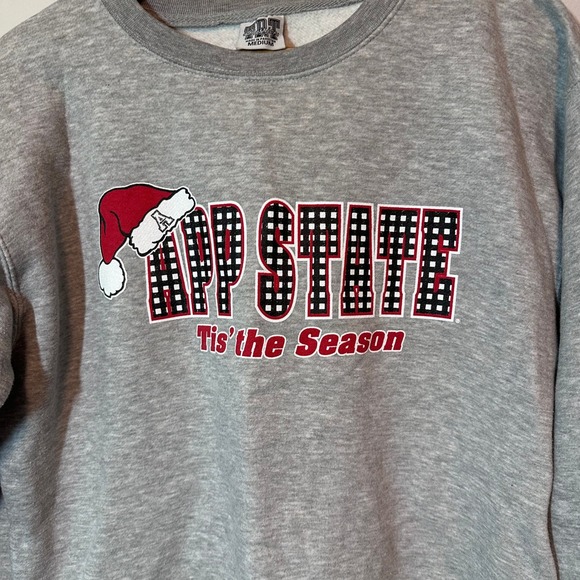 TDT Classics Tops - Appalachian State University Christmas Sweatshirt Gray Medium Tis the Season